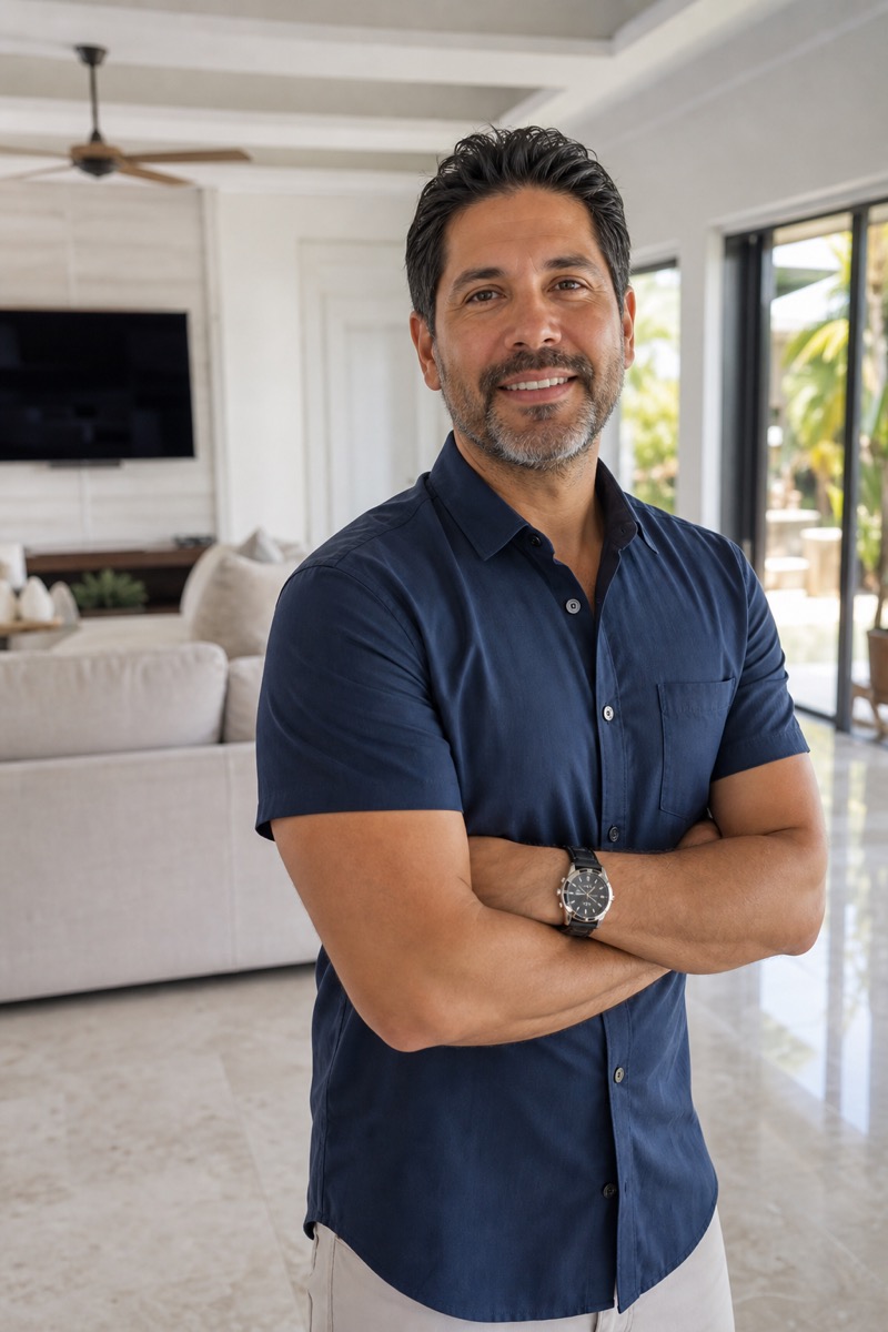 Danova Renovations owner reviewing a project in a South Florida home